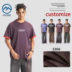 Camiseta de Manga Corta para Hombre y Mujer, Estilo Vintage, Lisa, 230G, Algodón Transpirable, Absorbe la Humedad, Corte Holgado, 2026 - Product Image 2