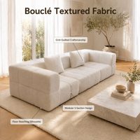 Modernes Fengyun Duo Modulares Dreisitzer-Samtsofa Minimalistisches Quadratisches Ecksofa für Wohnzimmer Hotels Apartments OEM