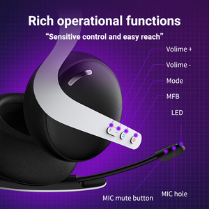 <span class=keywords><strong>Casque</strong></span> de jeu sans fil professionnel avec cadre métallique, écouteurs supra-auriculaires, micro à réduction de bruit, faible latence pour <span class=keywords><strong>PC</strong></span>, PS5, Xbox - Product Image 6