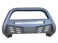 Pelindung Bumper Depan Baja Baru dengan Lampu LED untuk Hilux Pick Up, Pemasangan Sekrup, Dilengkapi Lubang Sensor Park Assist
