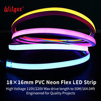 Bande LED néon flexible industrielle haute tension 110V/220V, longueur max. 50m, 18x16mm, étanche IP65, PVC durable, PCB en cuivre 3oz, SMD5050