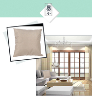 Vente chaude Personnalisé DIY Carré Maison Canapé Oreiller Coussin Couvre Feuilles Brodées Lin Tissu Impression Numérique Sublimation
