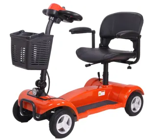 Venta al por mayor scooter eléctrico de 4 ruedas plegable-Patinete eléctrico plegable de 4 ruedas para discapacitados, 180W, 24V, 14Ah, movilidad, 4 ruedas