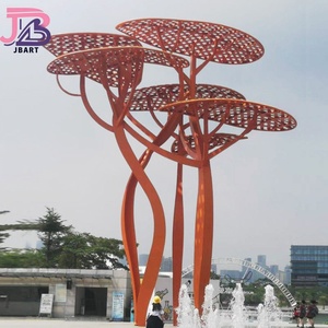 Patung pohon logam Modern Urban luar ruangan seni publik Patung Besar - Product Image 1