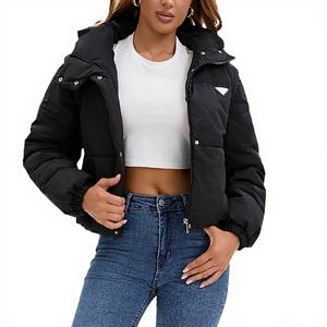 Veste en polaire à manches longues pour femme, style coréen, épaisse, réversible, unie, teinte unie, rembourrée de coton - Product Image 4