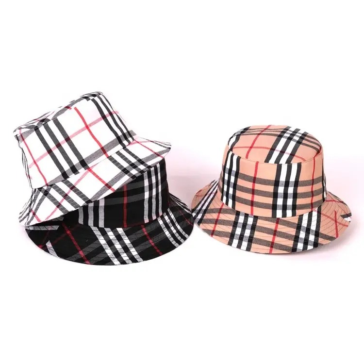 Wholesale Custom Logo Bulk Unisex Black Fold Designer White Plain Trendy Luxury Designer Bucket Hats Famous Brand