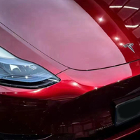 WRAPMASTER 1.52*17 mètres Film Vinyle Adhésif Brillant Rouge Dragon Liquide pour Carrosserie Automobile
