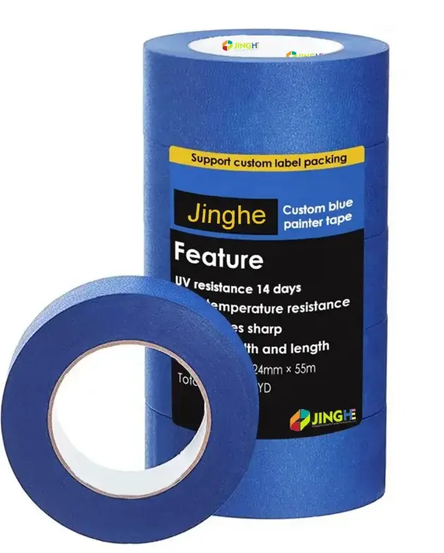 Amazon Market Blue Painters masking tape 48mm x 60yd untuk untuk pelabelan lukisan dinding dekorasi sekolah rumah