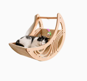 Hamaca de pared de madera para gatos, estante de pared para gatos, perchero para trepar, mueble de árbol para gatos de interior - Product Image 6