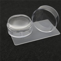 Vente directe d'usine - Tampon à ongles transparent cylindrique de 4,4 cm pour salon de manucure