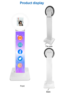 Fotomatón portátil para boda o fiesta, máquina de fotomatón para selfis, IPad, con luz de anillo, 360 - Product Image 6