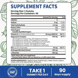 Pabrik langsung 90 kapsul 14-in-1 Ashwagandha <span class=keywords><strong>Vitamin</strong></span> D3 seng Magnesium Gummies diskon besar untuk dewasa - Product Image 2