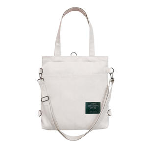 Eco-Friendly Canvas Cotton Tote Shopping <b>Bag</b> with Zipper Customized Logo Handle Recyclable and Durable-Wholesale - Product Image 4
