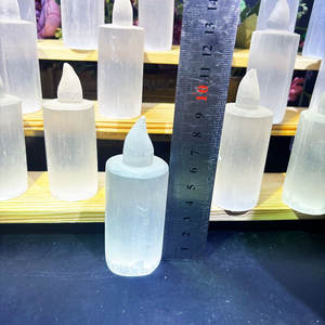 بلورات طبيعية نحت الحرف بسعر الجملة شمعة سيلينيت بلورات شمعة للديكور المنزلي - Product Image 4