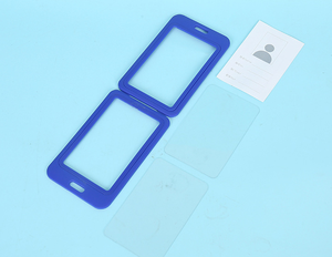 Porte-clés en plastique personnalisé Porte-cartes rigide en PVC Porte-clés Longue lanière Longes de permis de travail avec logo personnalisé - Product Image 2