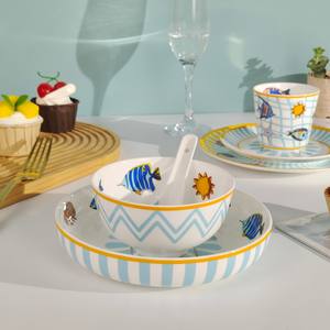 Ensemble de 6 assiettes en porcelaine fine pour enfants, style européen de luxe, très demandé - Product Image 3