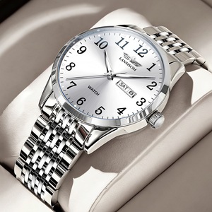 Men's watch - <b>Large</b> number dial - Suitable for the elderly - Quartz watch - Double <b>calendar</b> - Product Image 4