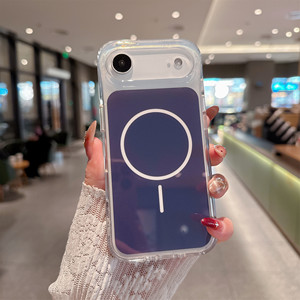 Funda para Teléfono con Impresión IMD para iPhone <span class=keywords><strong>Air</strong></span>, Anillo Magnético Integrado, Transparente, Antigolpes, Protectora para iPhone 17 Pro <span class=keywords><strong>Max</strong></span> 16 - Product Image 1