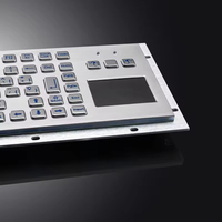 Teclado Industrial Integrado de Acero Inoxidable 304 con Protección IP65, Compatible con USB, Plug and Play, Metálico, para Equipos de Kiosco, Gran Venta