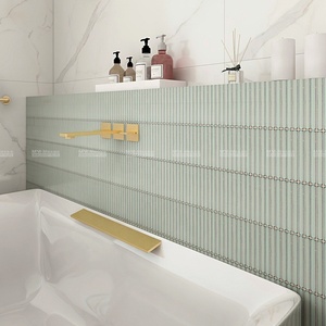 Khách sạn hiện đại nhà hàng nhà trang trí nội thất 15x145mm stackbond thiết kế sứ tráng men ngón tay backsplash tắm Gạch Mosaic - Product Image 2