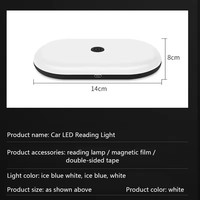 Lampe tactile LED pour voiture, lampe de lecture murale, base magnétique, lumière de plafond sans fil pour voiture, lumière de dôme de toit, charge USB, éclairage intérieur universel