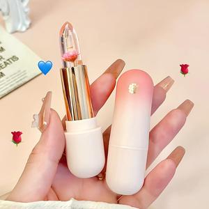 Tinte Labial Personalizado que Cambia de Color con la Temperatura, Brillo Labial Transparente con Pétalos, Hidratante, de Larga Duración, Resistente al Agua, Venta al Por Mayor OEM - Product Image 5