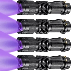 Led Uv Flashlight TOPCOM 395nm UV Flashlight Black Light Ultraviolet Led Flashlight Blacklight Linterna Mini UV Torch For Pet Urine Detect