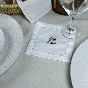Giá trị cho tiền tùy chỉnh bông và vải lanh in thêu khăn ăn cho nhà hàng tiệc cưới - Product Image 6