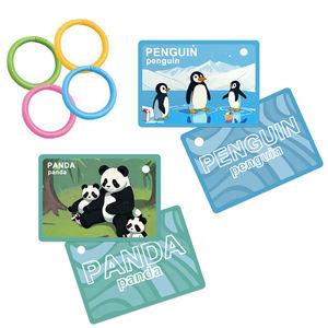 Personnalisé <span class=keywords><strong>Abc</strong></span> Anneau Vocabulaire Apprentissage Alphabet Cartes Éducatives Mémoire Cartes Flash Cartes Cognitives Enfants Pour Enfants - Product Image 4