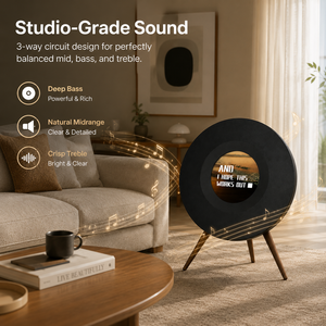 Haut-parleur sur pied haut de gamme avec écran LCD, système audio domestique F26 - Product Image 4
