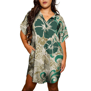 Vêtements <span class=keywords><strong>sexy</strong></span> d'Asie et des îles du Pacifique: robe puletasi tribale polynésienne samoane avec design personnalisé - Product Image 4