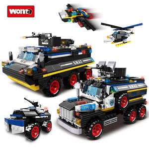 WOMA TOY C0592 32 en 1 SWAT Police Voiture blindée de combat Bateau de <span class=keywords><strong>patrouille</strong></span> Blocs de construction Briques <span class=keywords><strong>Jouet</strong></span> Juguetes Set - Product Image 6