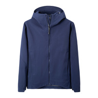 Veste bomber softshell sportive unisexe personnalisée ODM pour l'extérieur, légère, respirante, à capuche, coupe-vent, imperméable, fermeture éclair sur le devant