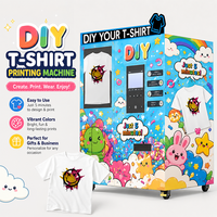 Máquina Expendedora de Impresión de Ropa, Máquina Expendedora de Impresión de Camisetas con Módulo Personalizado de Imagen con IA Integrada para Parques Zoológicos