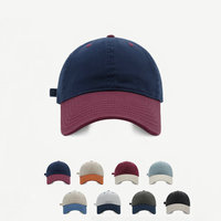 Gorra de Béisbol Estilo Coreano con Bloques de Color, Diseño de 6 Paneles, Tela de Algodón, Unisex, para Verano y Todas las Temporadas