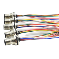Connecteur M12 8 broches A Code connecteurs de fil circulaire montage sur panneau prise mâle IP67 connecteur de câble étanche