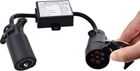 Convertisseur de projecteur de lumière pour remorque, adaptateur de prise de lame à 7 voies, connecteur rond à 7 broches, USA vers EU