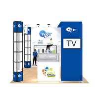 Stand d'exposition modulaire portable en aluminium pliable sans outil 10x10 pieds