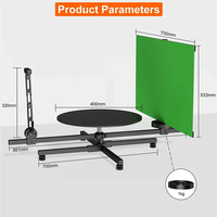Tourne-disque de photographie plate-forme de table tournante 360 photomaton Spinner curseur de caméra rotatif pour la prise de vue vidéo de produit