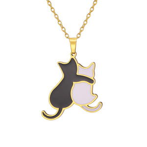 Collar de Gatos para Mujer, Colgante de Acero Inoxidable, Animal Gato, Mascota, Regalo de Joyería - Product Image 5