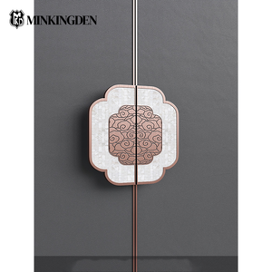 Neuer Chinesischer Schlafzimmertürgriff Luxuriöses Perlmutt-Einlege-Design Massives Messing Geteilte Rosetten-Garnitur Maßgefertigte Schrank- und Kleiderschrankknöpfe - Product Image 3
