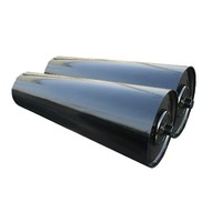 Galet de convoyeur à rouleaux en acier robuste pour le transport de matériaux miniers, ciment et de construction
