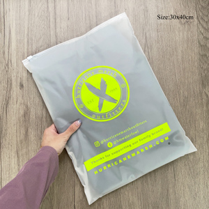 Bolsas de Plástico Esmerilado para Ropa al por Mayor con Logotipo Impreso Personalizado, Cierre Hermético y Cremallera Transparente Ziplock - Product Image 2