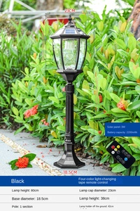 Lampe solaire de jardin LED avec abat-jour en verre bronze, IP65 résistant à l'eau, lumière du jour 5000K, CRI 90, faisceau de 60°, avec détecteur de mouvement - Product Image 3