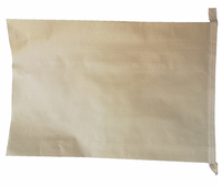 Sac d'emballage perforé en papier kraft laminé à la farine de blé, robuste, avec poignées plates, 20 kg, impression en héliogravure, ruban pour produits chimiques