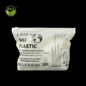 Minlee Pla Bột Ngô Frosted Túi Với Trượt Đóng Cửa Phân Hủy Sinh Học Biểu Tượng Dây Kéo Thanh Xương Đồ Lót Vớ Đứng Lên Túi - Product Image 5