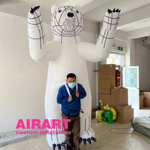 Marionnette gonflable en forme d'<span class=keywords><strong>oiseau</strong></span>, éclairage LED personnalisé, impression de grue gonflable, costume de soirée, spectacle pour adultes - Product Image 4