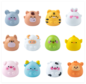 New12 signos del zodiaco chino animal mini estatuilla resina perro mono Gallo perro cerdo buey conejo serpiente caballo cabra rata Tigre dragón juguete - Product Image 6