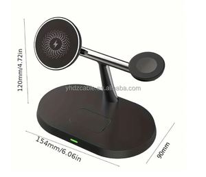 Chargeur sans fil 3 en 1 15W à charge rapide, support pliable pour smartphones, montres connectées et écouteurs - Product Image 6