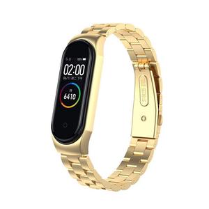 Cinturino in metallo per <span class=keywords><strong>Xiaomi</strong></span> <span class=keywords><strong>Mi</strong></span> <span class=keywords><strong>Band</strong></span> 3 4 bracciale in acciaio inossidabile per Miband 5 Smart Watchband Wristband accessori - Product Image 2